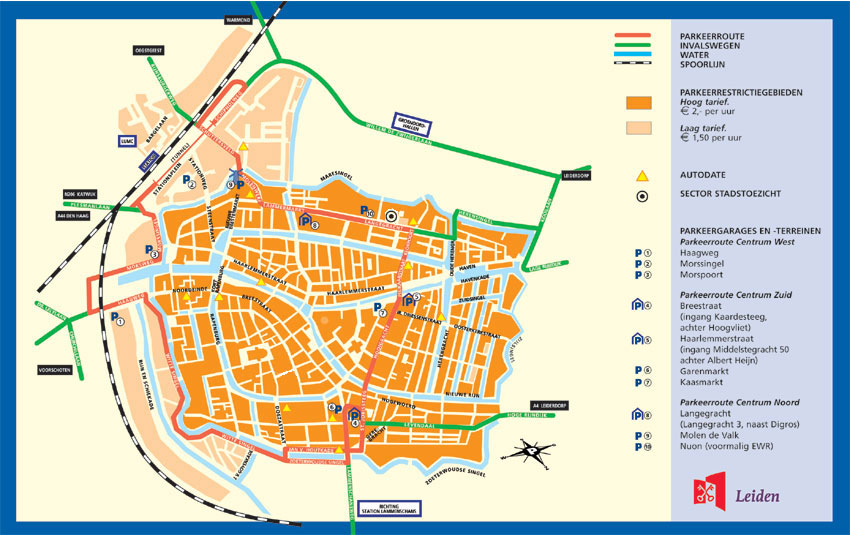Parkeer kaart Leiden